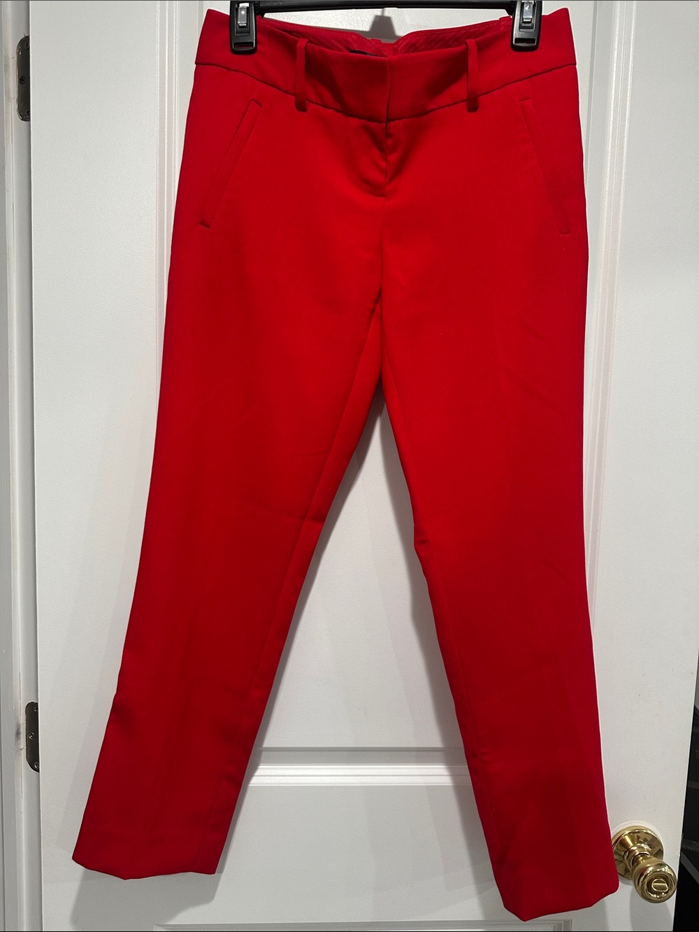 The Limited Bright Red Straight Leg Ponte Pants